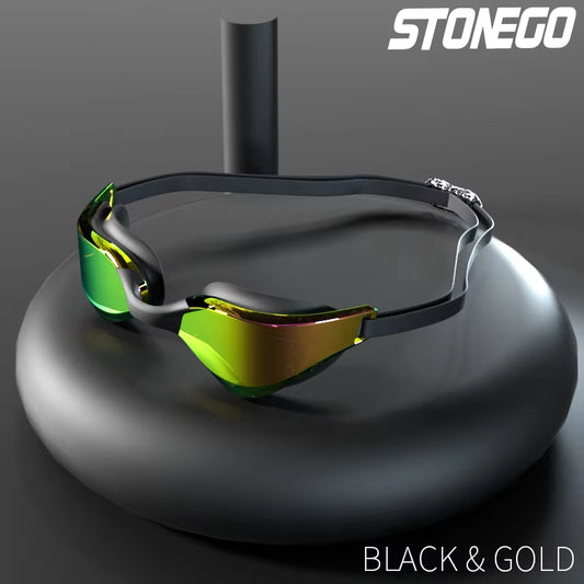 Professional Anti-Fog Swim Goggles with HD Wide-Angle Lens, Comfortable Fit, Adjustable Nose Bridge, Stylish Design