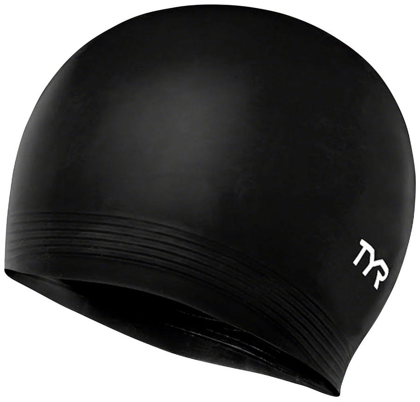 (3 Pack)  Adult Fit Latex Swim Cap - Black