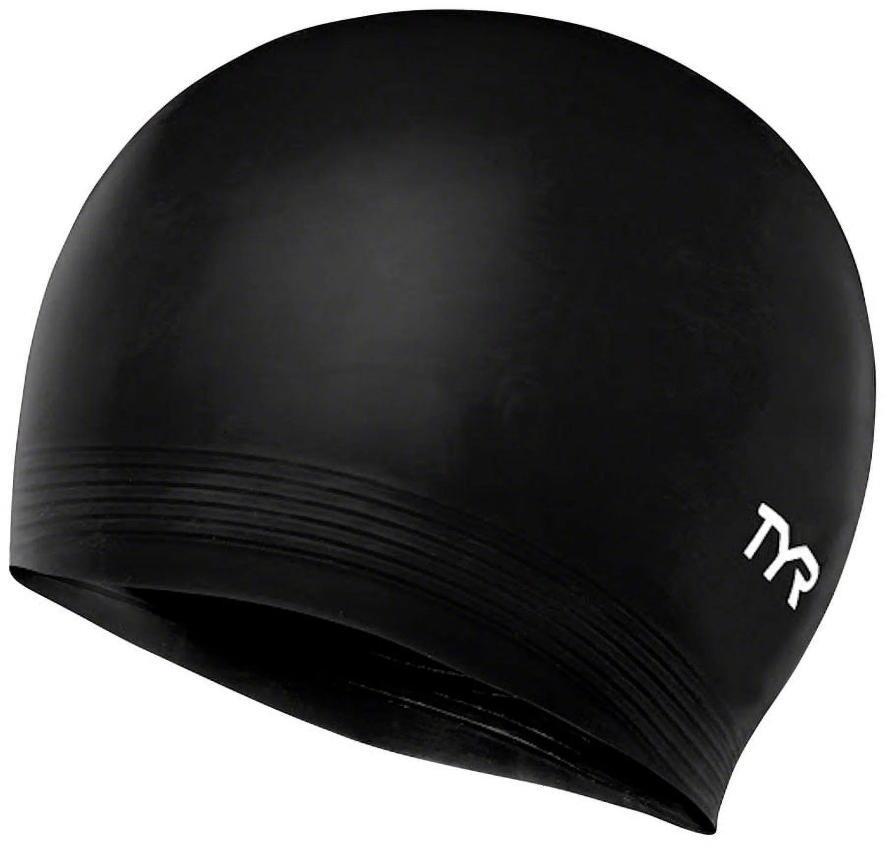 (3 Pack)  Adult Fit Latex Swim Cap - Black